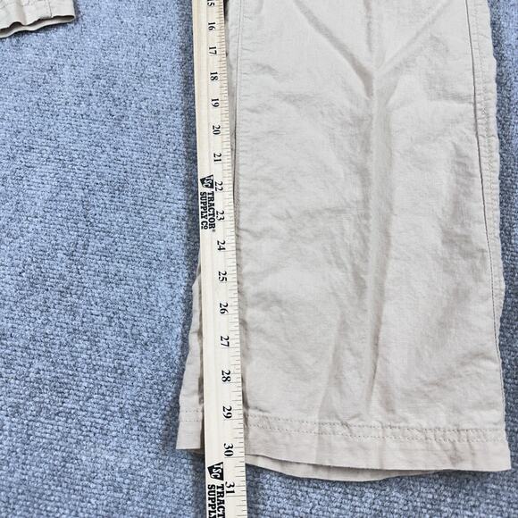 Eddie Bauer Women Pants M Drawstring Linen Blnd Cozycore Hike Vacation Boho Chic - Picture 3 of 9